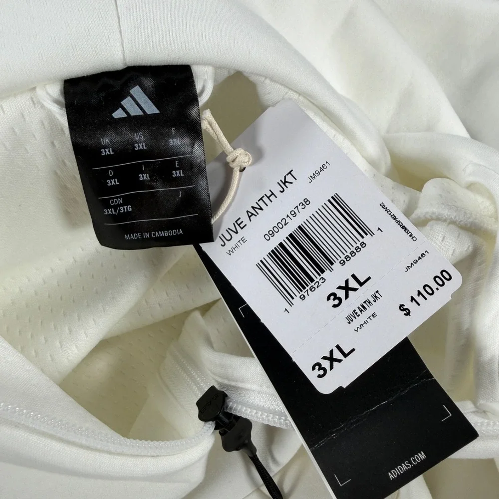 Adidas Juventus Jacket Turin ZNE White Anthem Size 3XL NWT JM9461 XXXL
